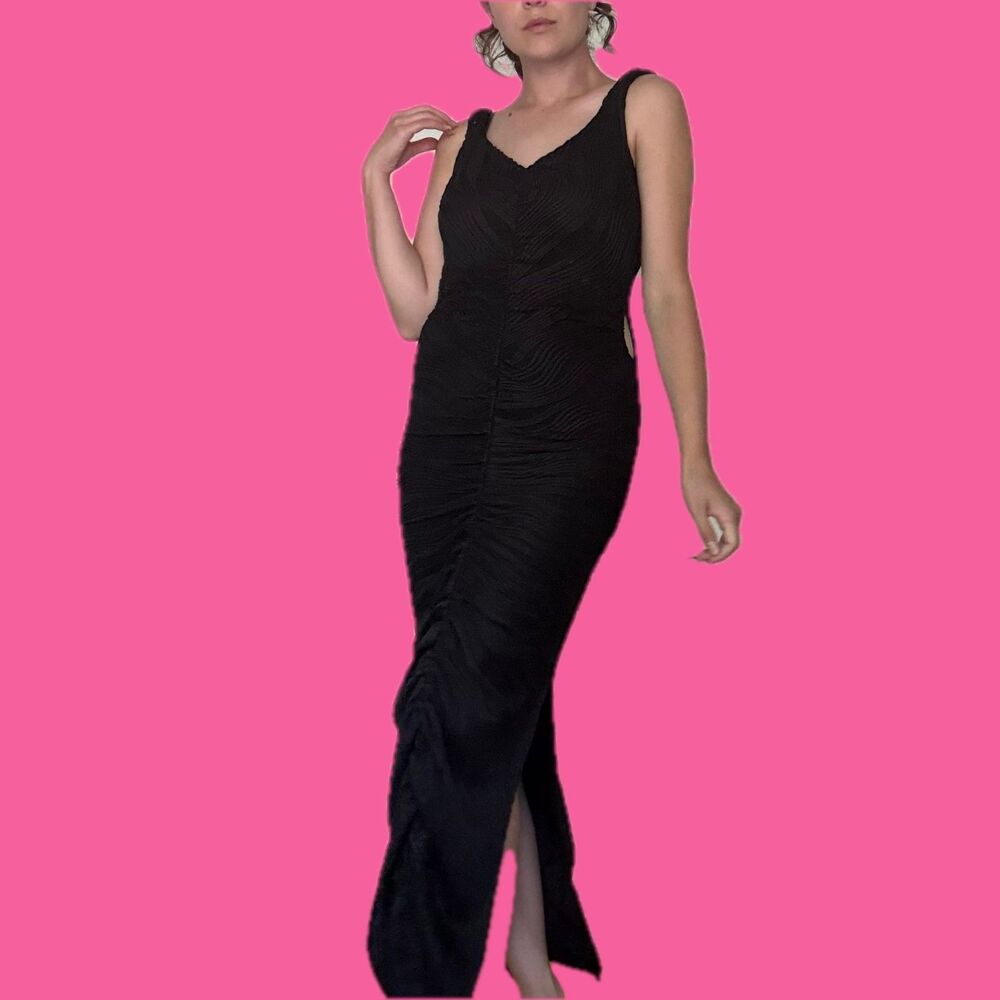 Marrissa Wilson Designer Black Ruched Maxi Dress | Originally $449